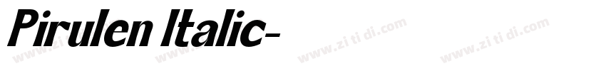 Pirulen Italic字体转换